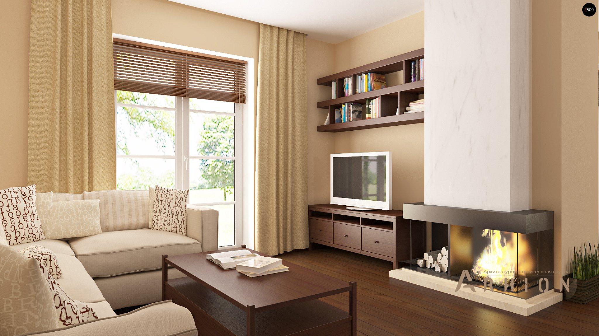 3. Проект одноэтажного дома в скандинавском стиле с многоскатной кровлей, Z18 GL bk, площадью - 262 кв c мансардой, терассой, балконом, гаражом